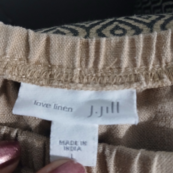 Linen Tan and White Pants Set - Picture 4 of 6